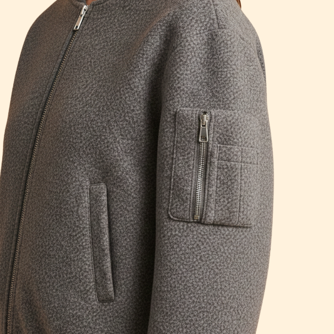 Women’s Wool Blend Bomber Jacket