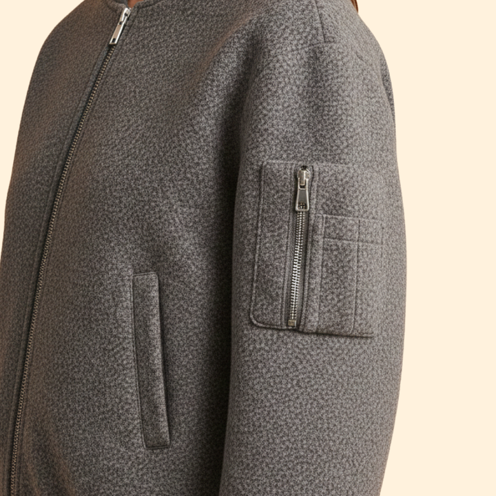 Women’s Wool Blend Bomber Jacket