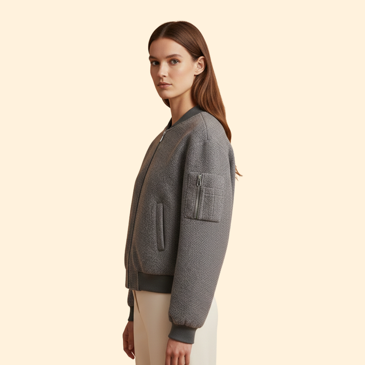 Women’s Wool Blend Bomber Jacket