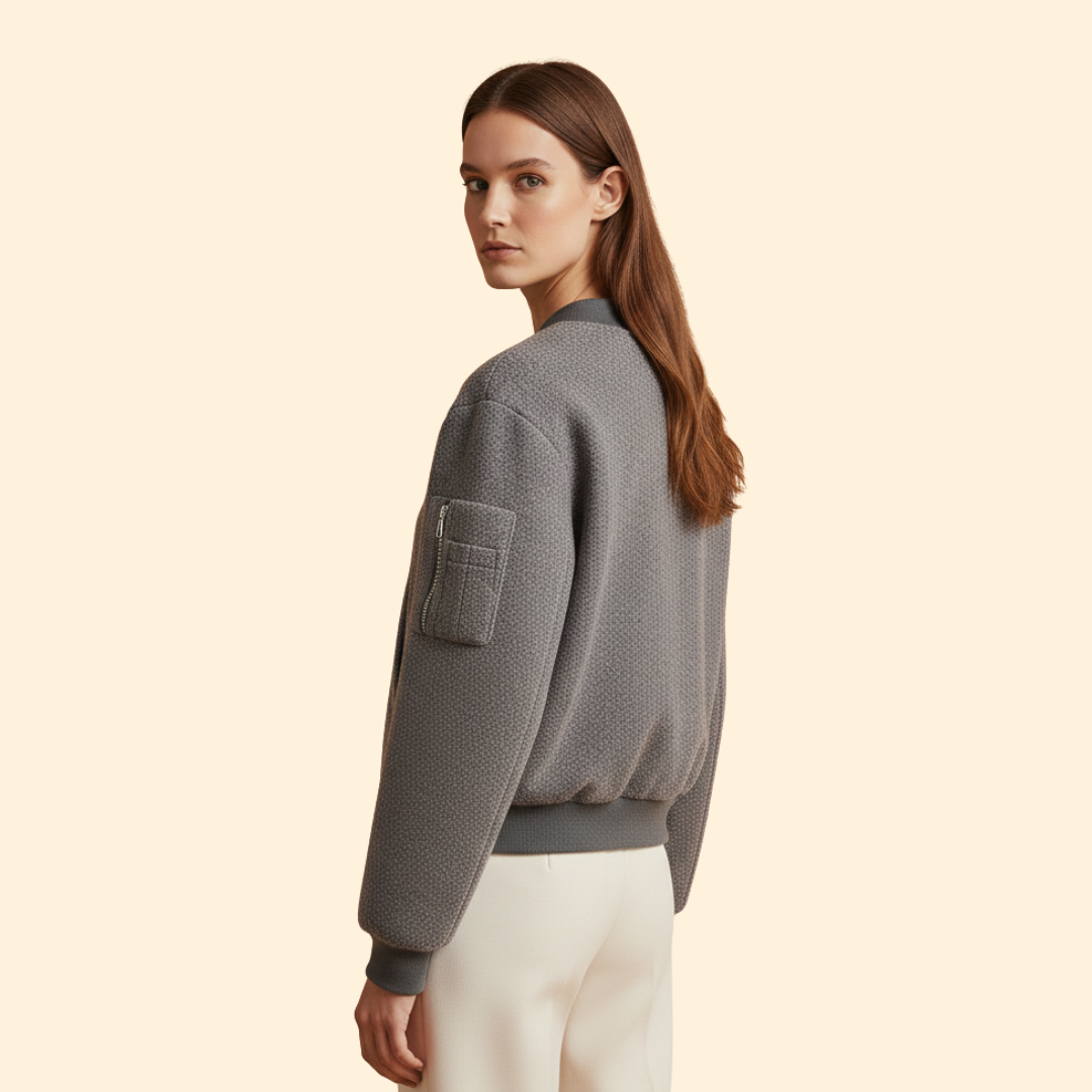 Women’s Wool Blend Bomber Jacket