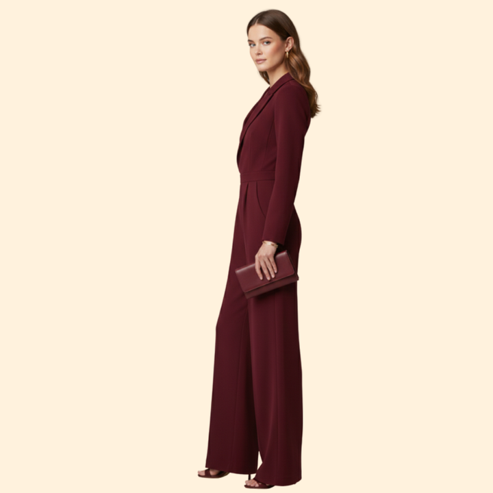 Women's Wrap Jumpsuit with Defined Waist