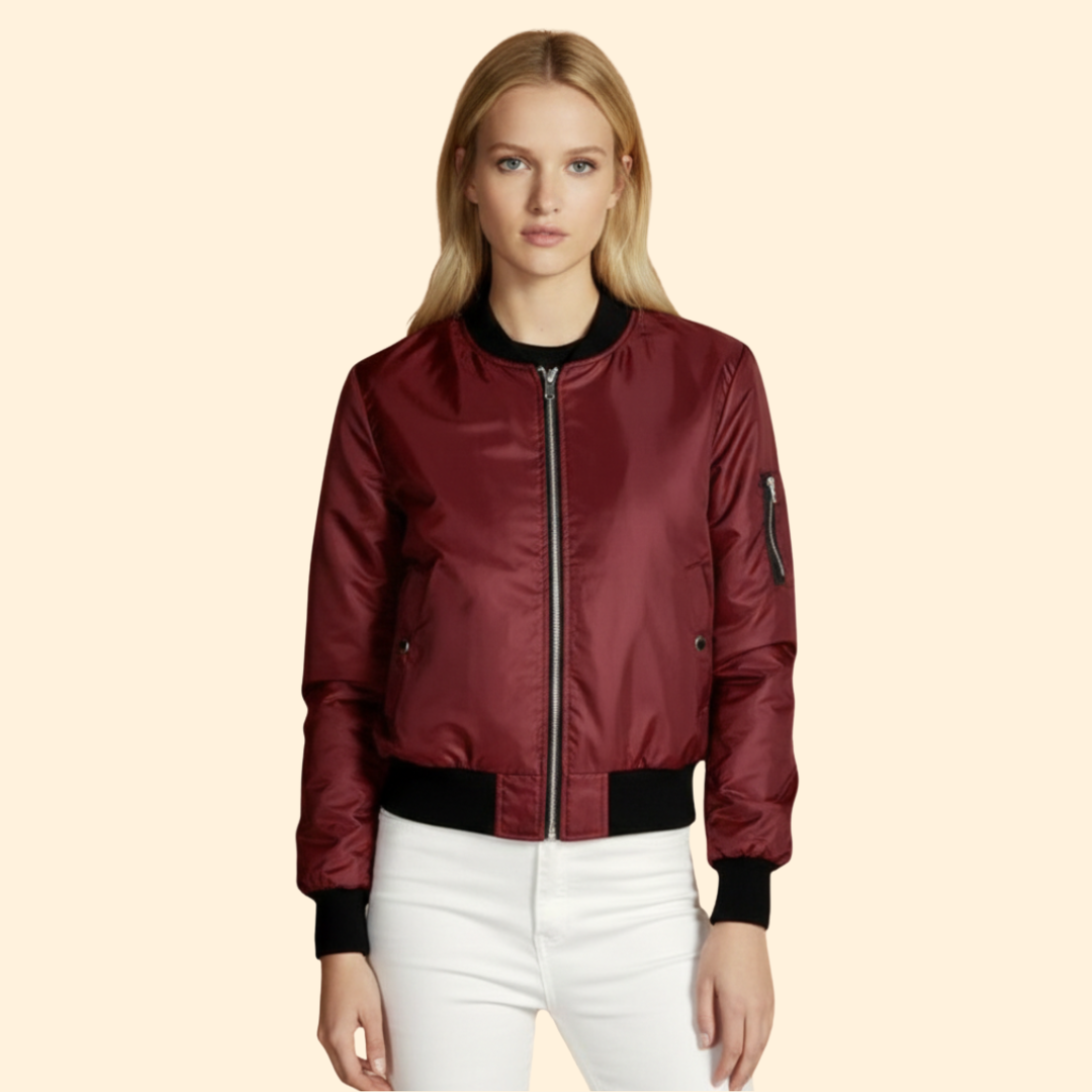 Women’s Zipper Bomber Jacket