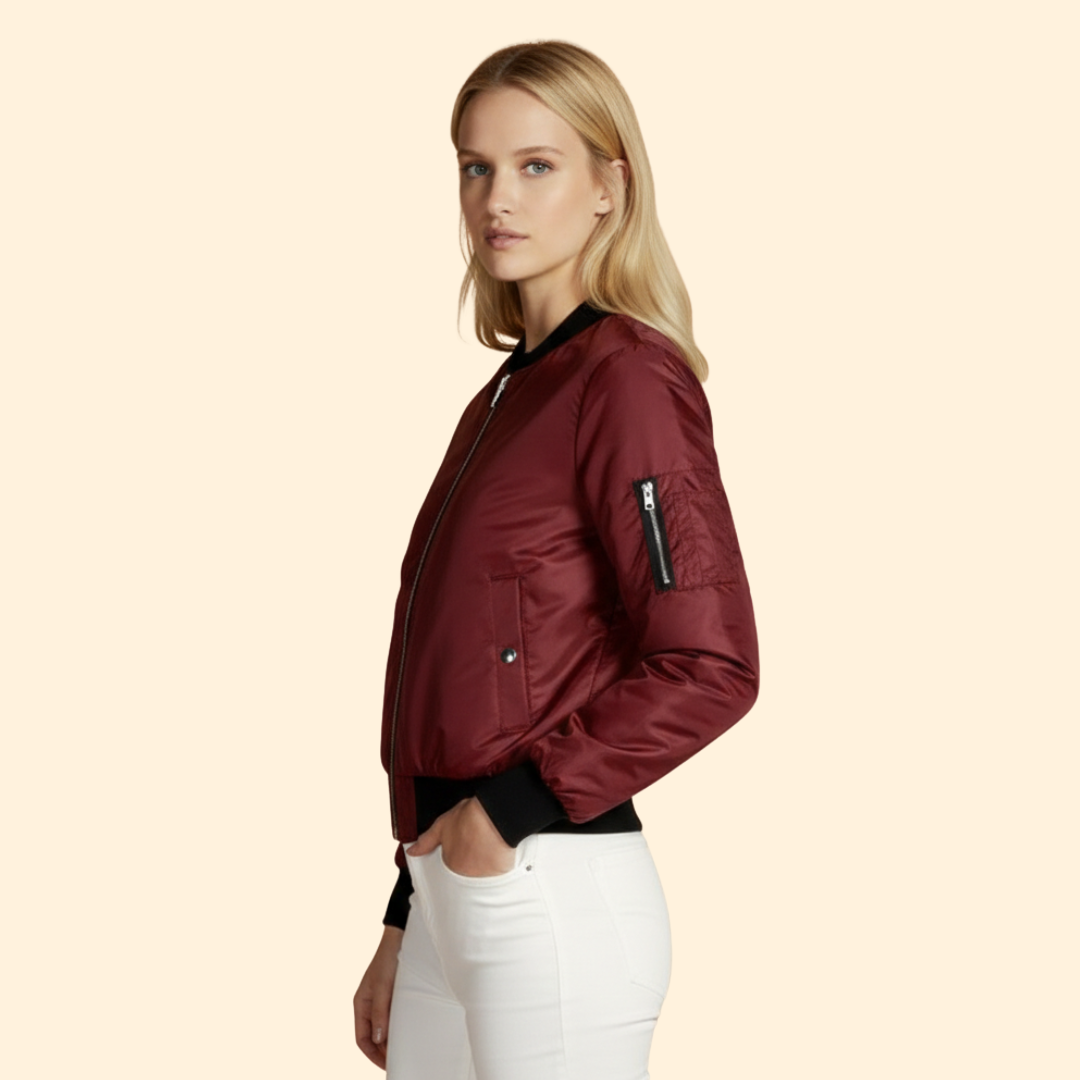 Women’s Zipper Bomber Jacket