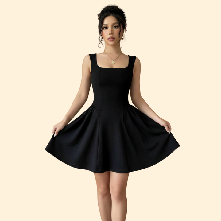 Women's Square Neck A-Line Dress