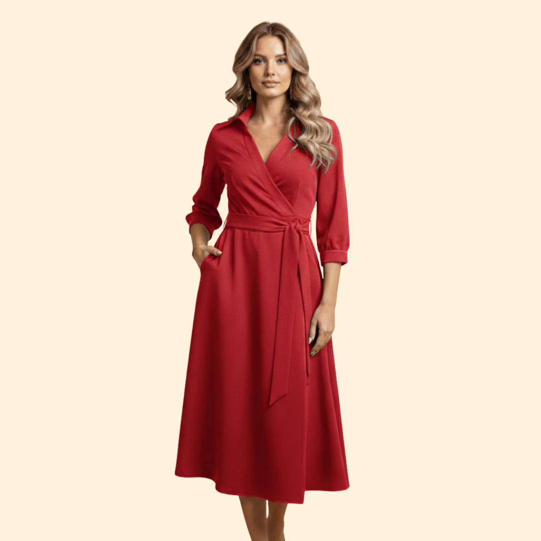 Women's A-Line V-Neck Dress