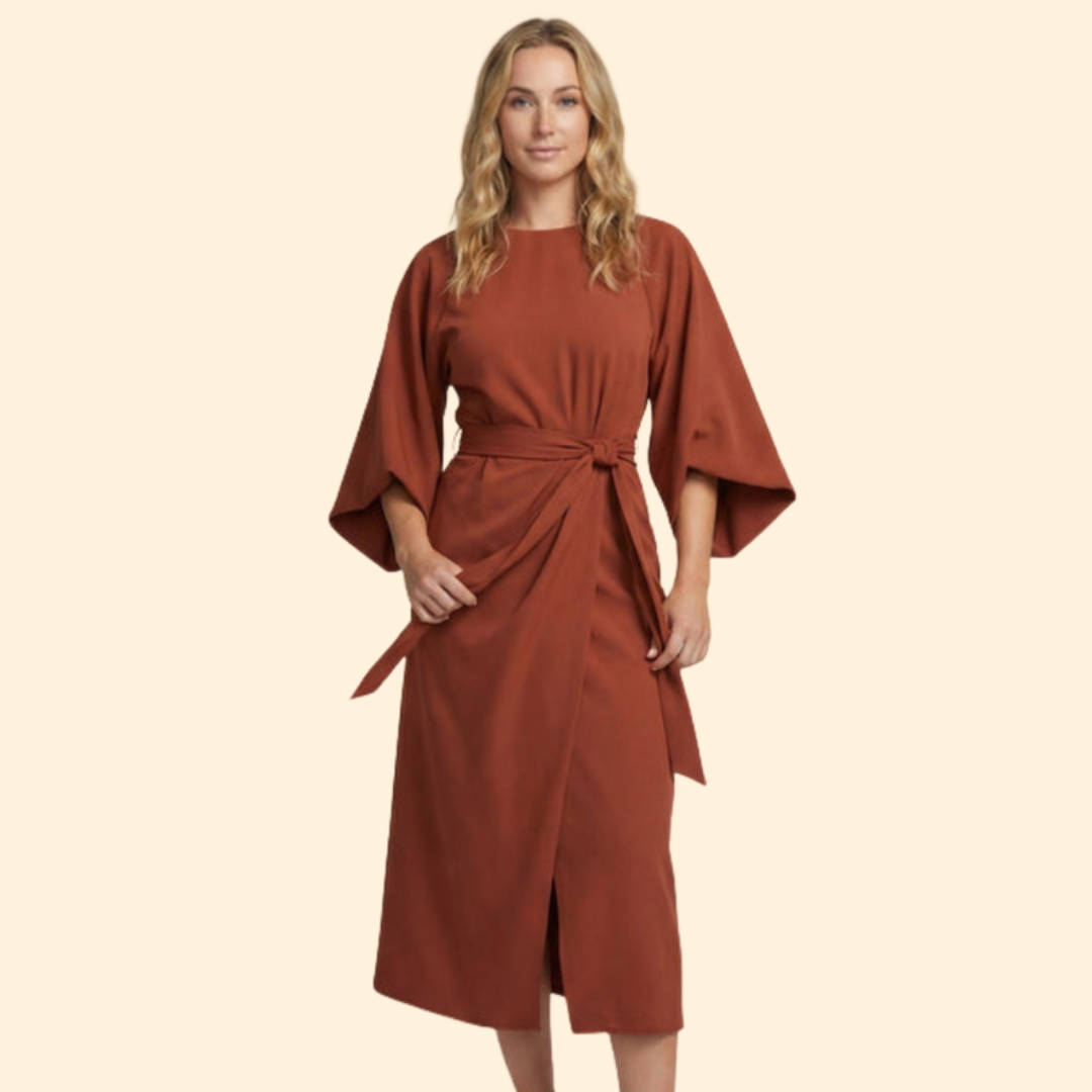 Women’s Belted Midi Dress