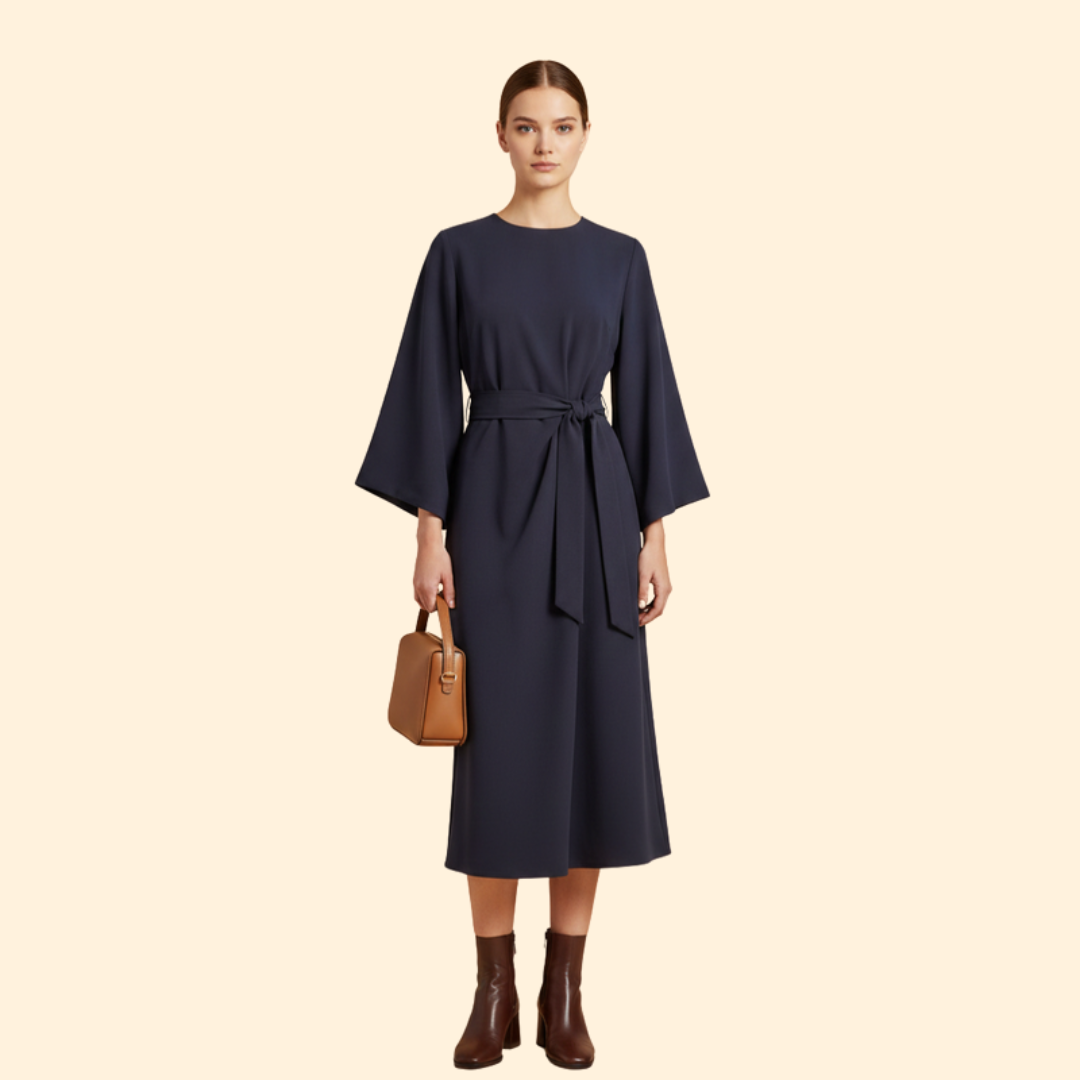 Women’s Belted Midi Dress