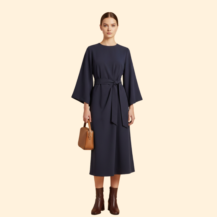 Women’s Belted Midi Dress