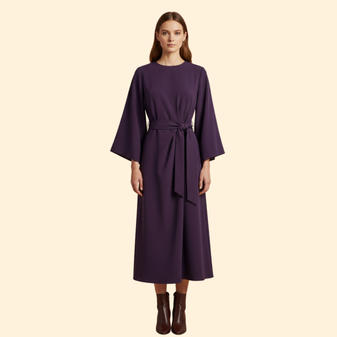 Women’s Belted Midi Dress