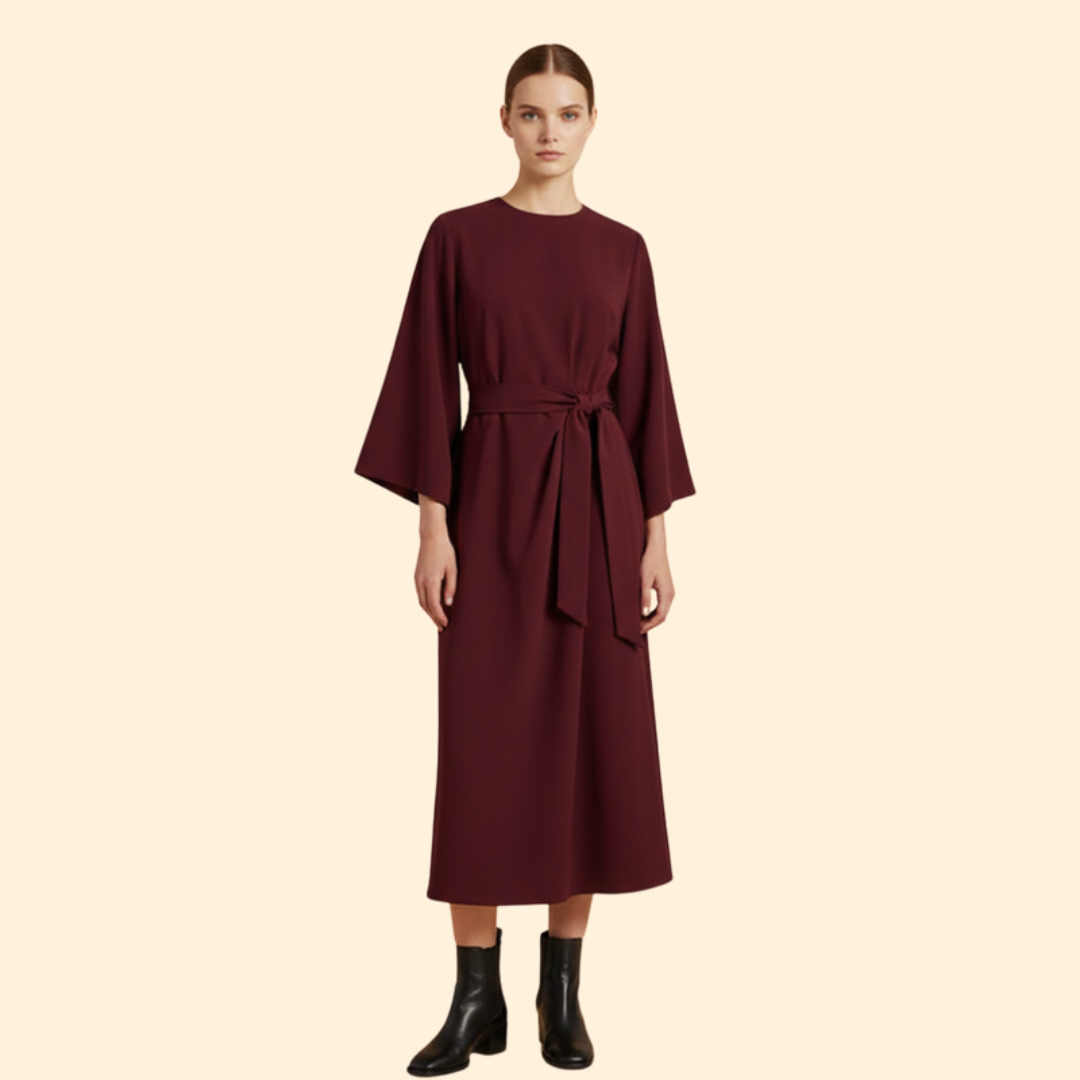 Women’s Belted Midi Dress