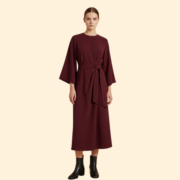 Women’s Belted Midi Dress