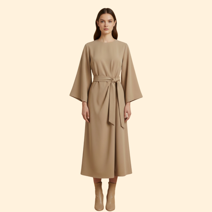 Women’s Belted Midi Dress