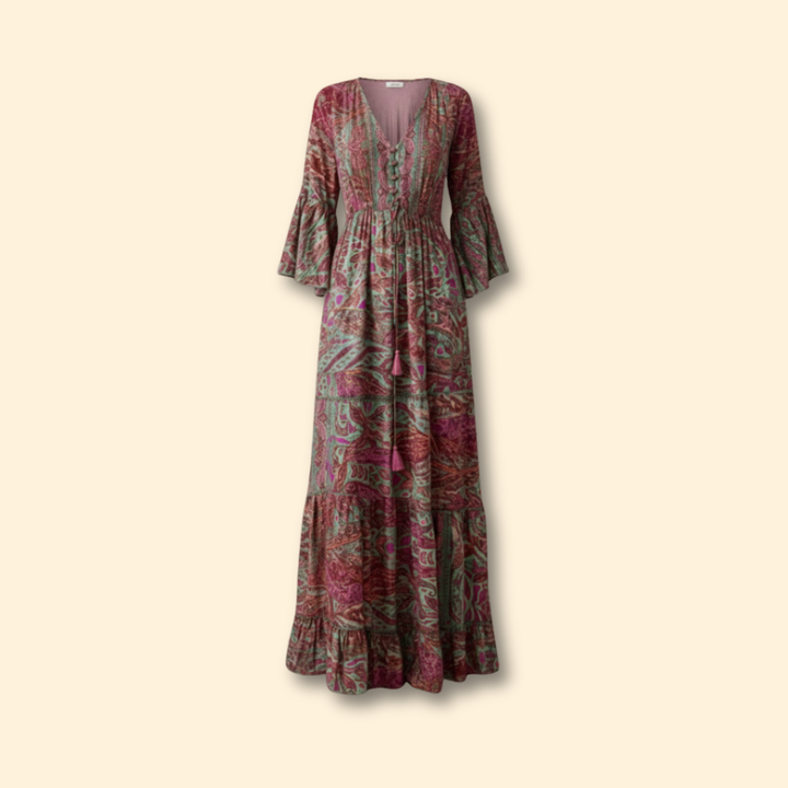 Women's Boho Paisley Maxi Dress