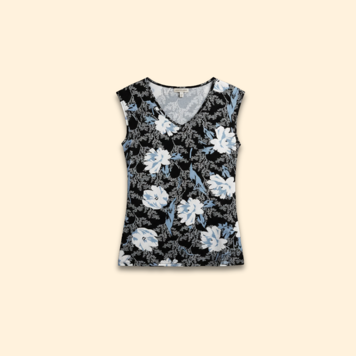 Women's Boho Print V-neck Top