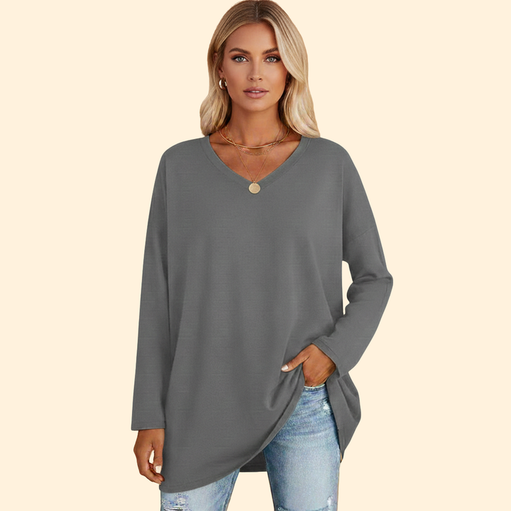 Women's Casual Oversized Long-Sleeve Top