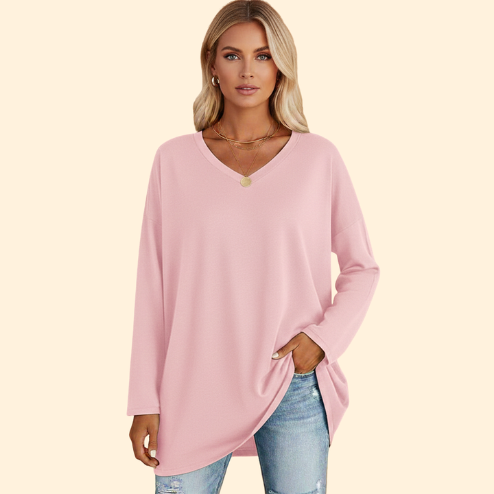 Women's Casual Oversized Long-Sleeve Top