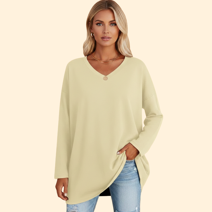 Women's Casual Oversized Long-Sleeve Top