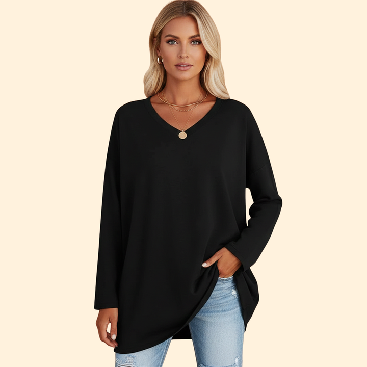 Women's Casual Oversized Long-Sleeve Top