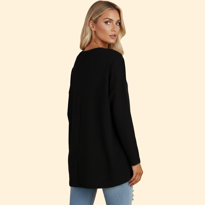 Women's Casual Oversized Long-Sleeve Top