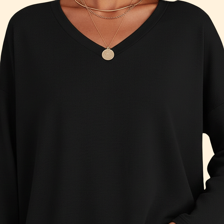 Women's Casual Oversized Long-Sleeve Top