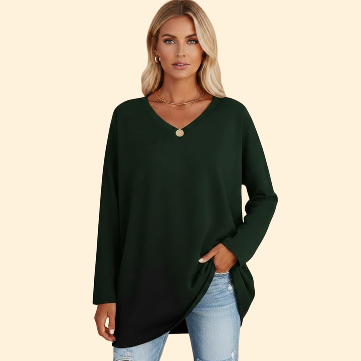 Women's Casual Oversized Long-Sleeve Top