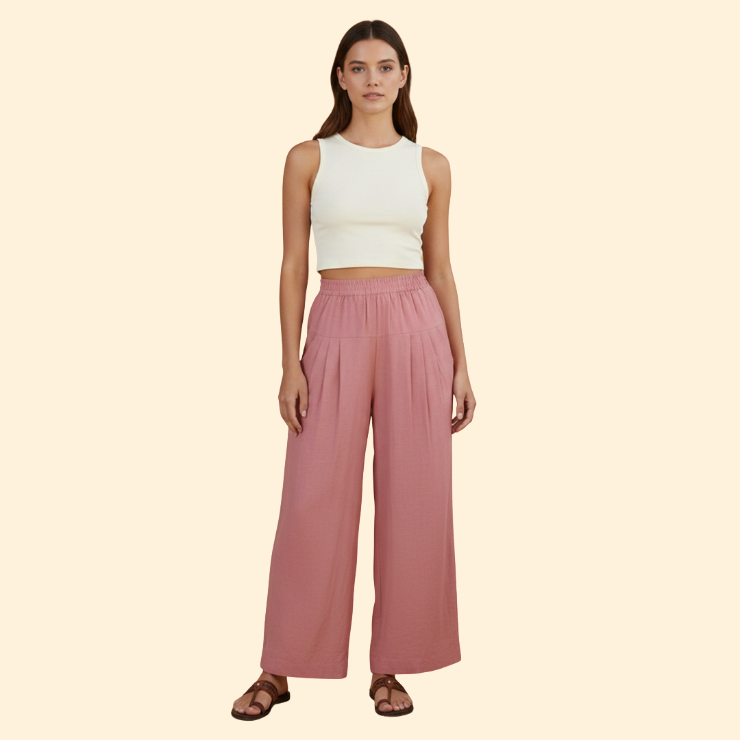 Women's Chic Pleated Trousers