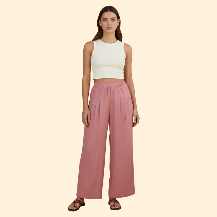 Women's Chic Pleated Trousers