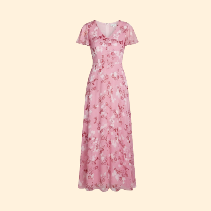 Women’s Chic V-Neck Midi Dress