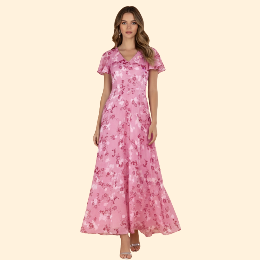 Women’s Chic V-Neck Midi Dress