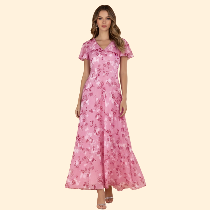 Women’s Chic V-Neck Midi Dress