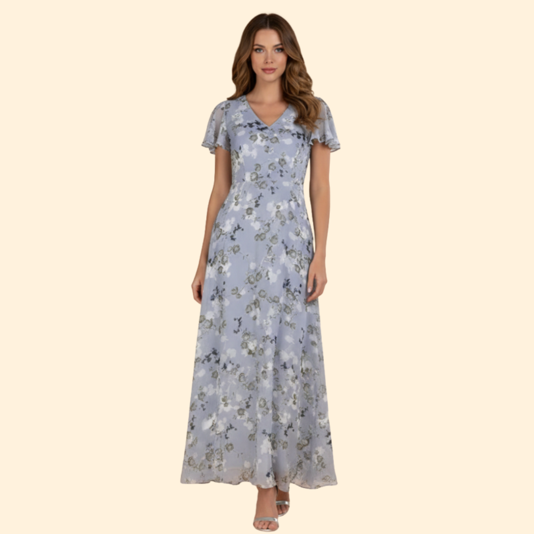 Women’s Chic V-Neck Midi Dress