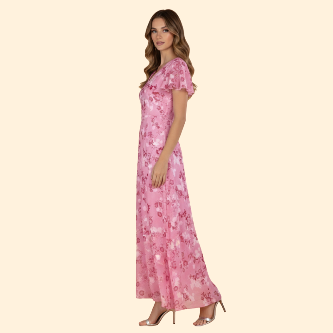 Women’s Chic V-Neck Midi Dress