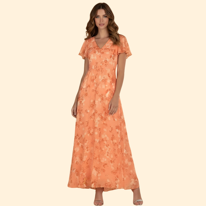 Women’s Chic V-Neck Midi Dress