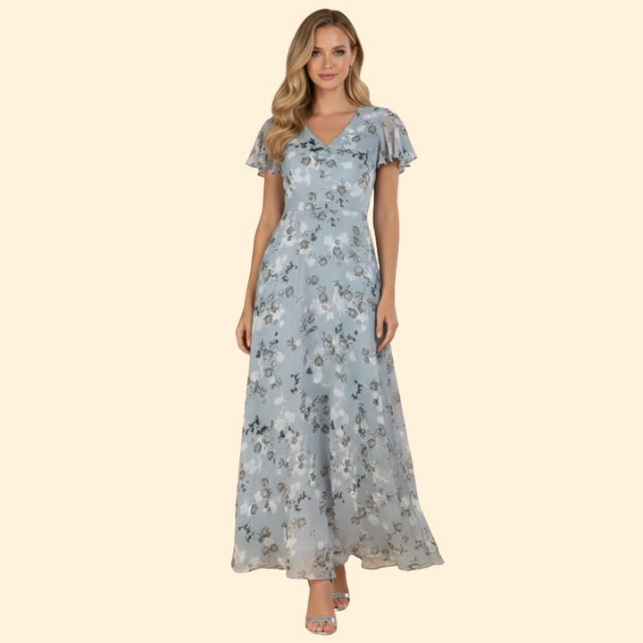 Women’s Chic V-Neck Midi Dress