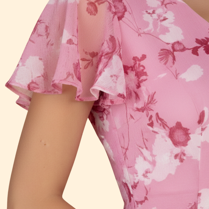 Women’s Chic V-Neck Midi Dress
