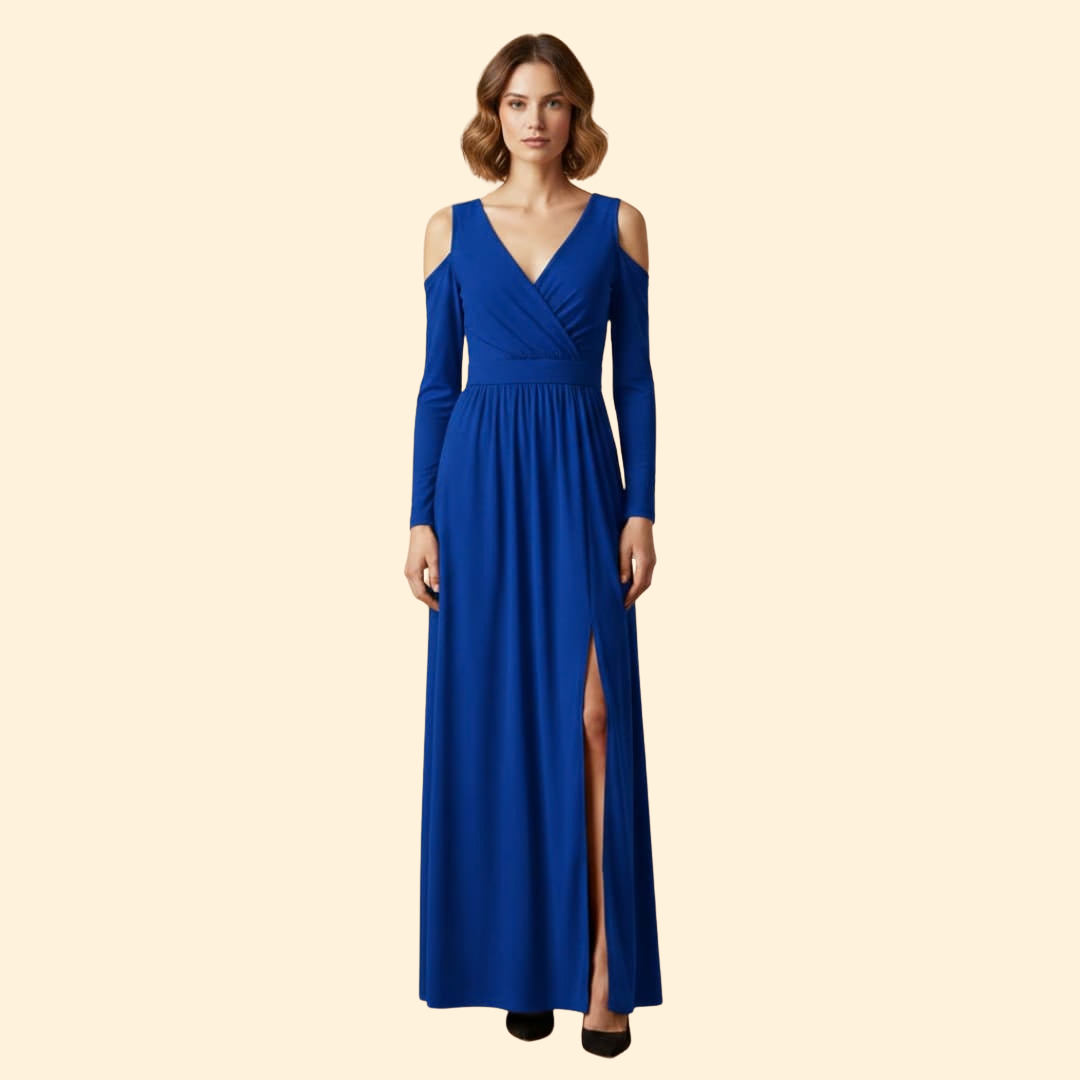 Women's Draped Dress with Built-In Bra