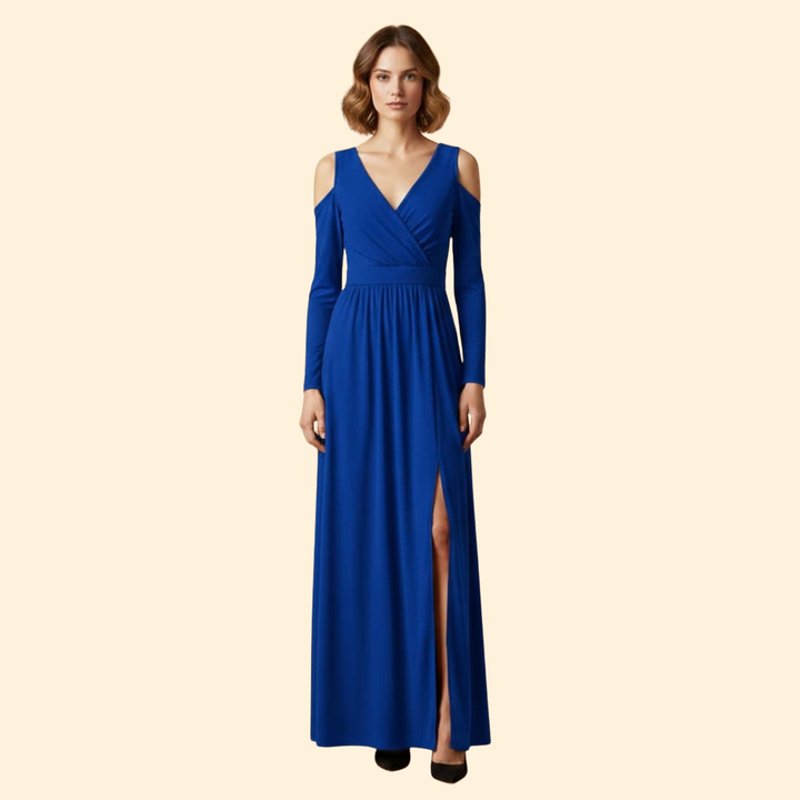 Women's Draped Dress with Built-In Bra