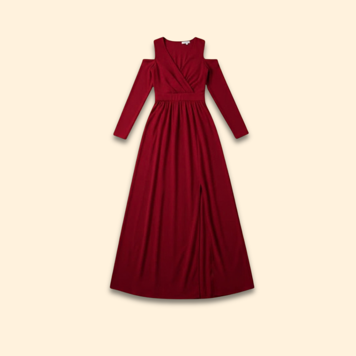 Women's Draped Dress with Built-In Bra