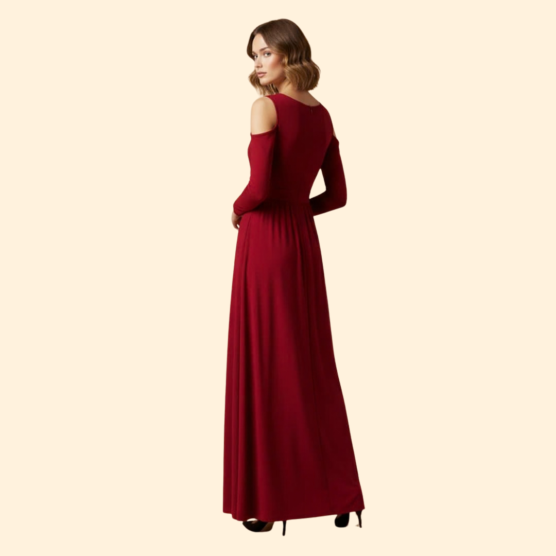 Women's Draped Dress with Built-In Bra
