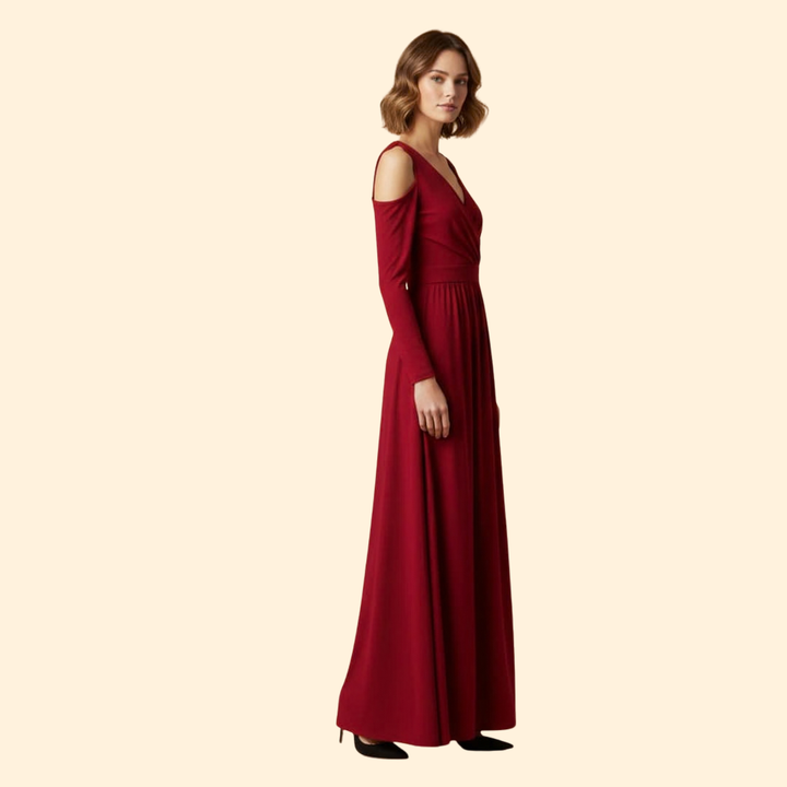 Women's Draped Dress with Built-In Bra
