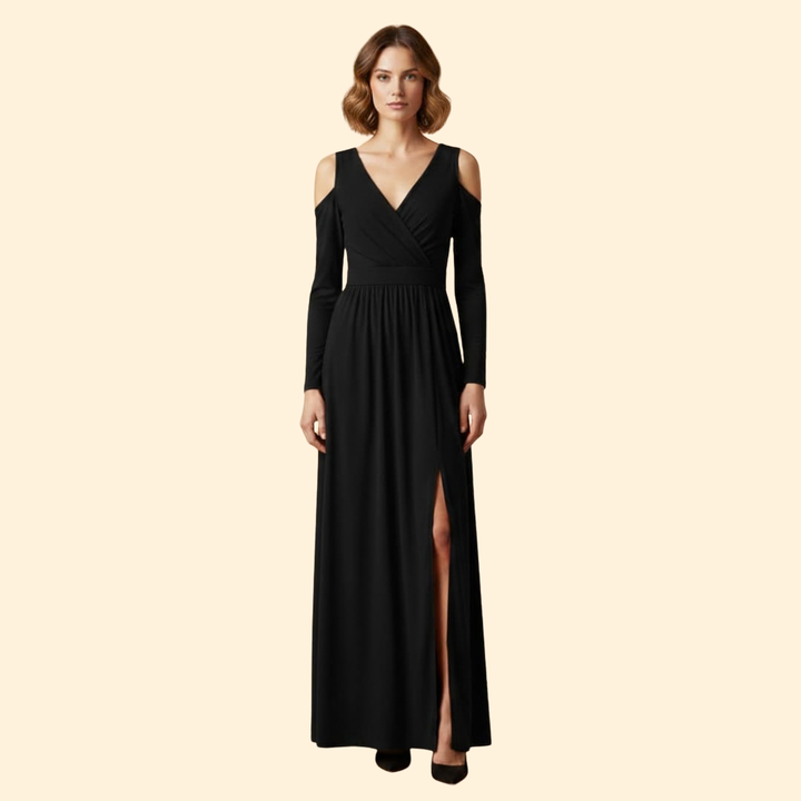 Women's Draped Dress with Built-In Bra