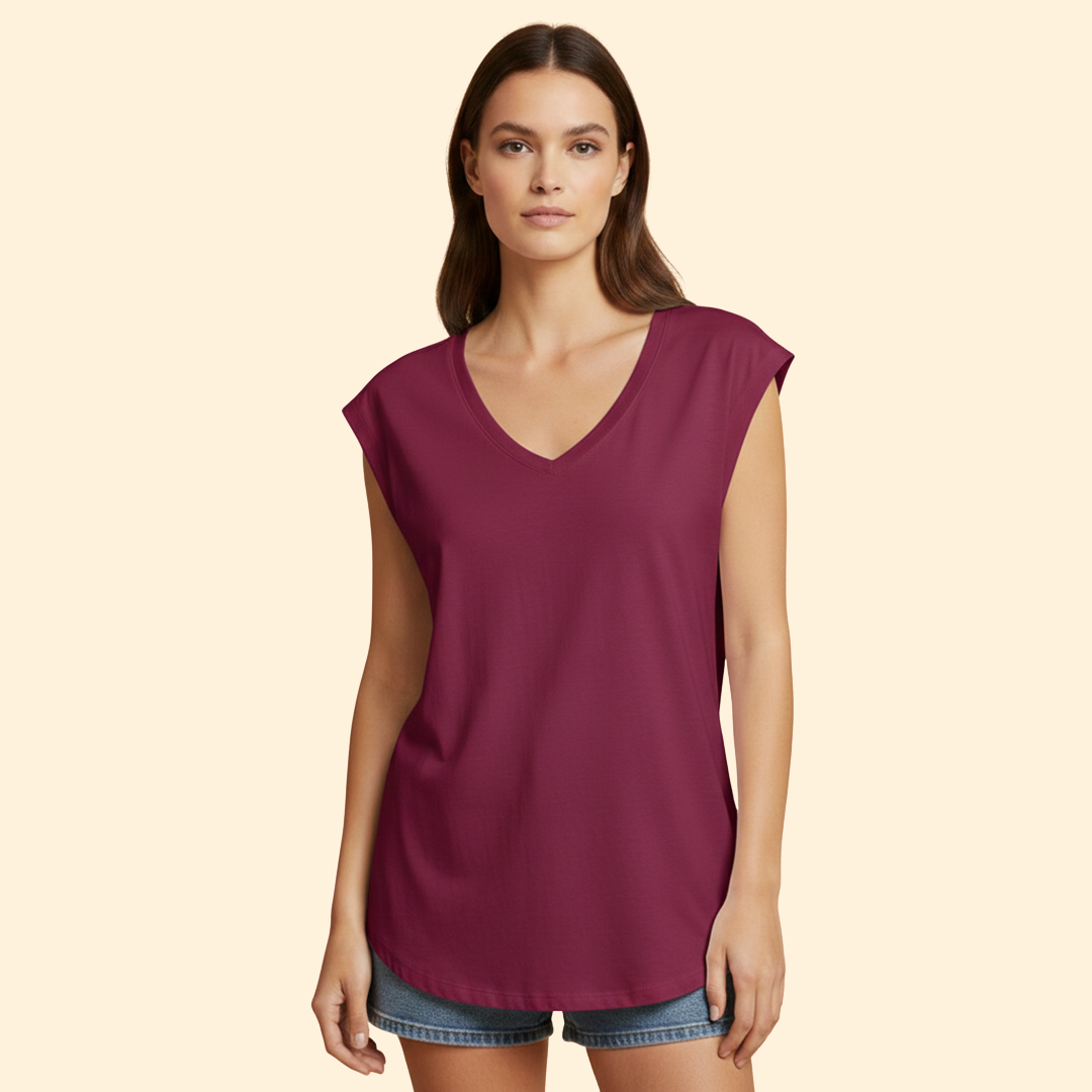 Women's Effortless V-neck Tee