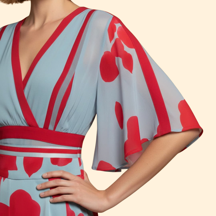 Women's Elegant Floral Robe Dress