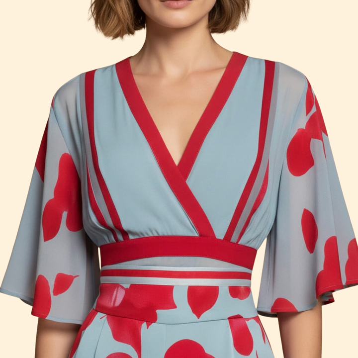 Women's Elegant Floral Robe Dress