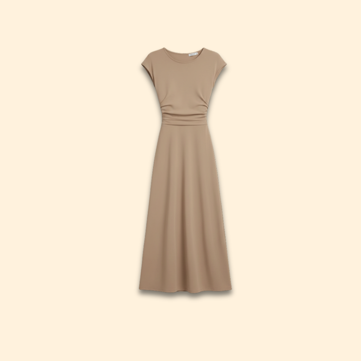 Women's Elegant High-Waisted Midi Dress