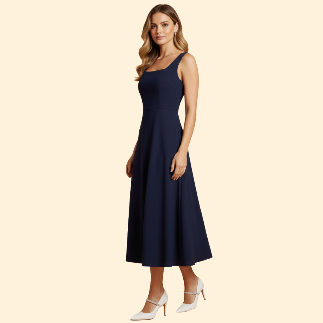 Women's Elegant Sleeveless Midi Dress