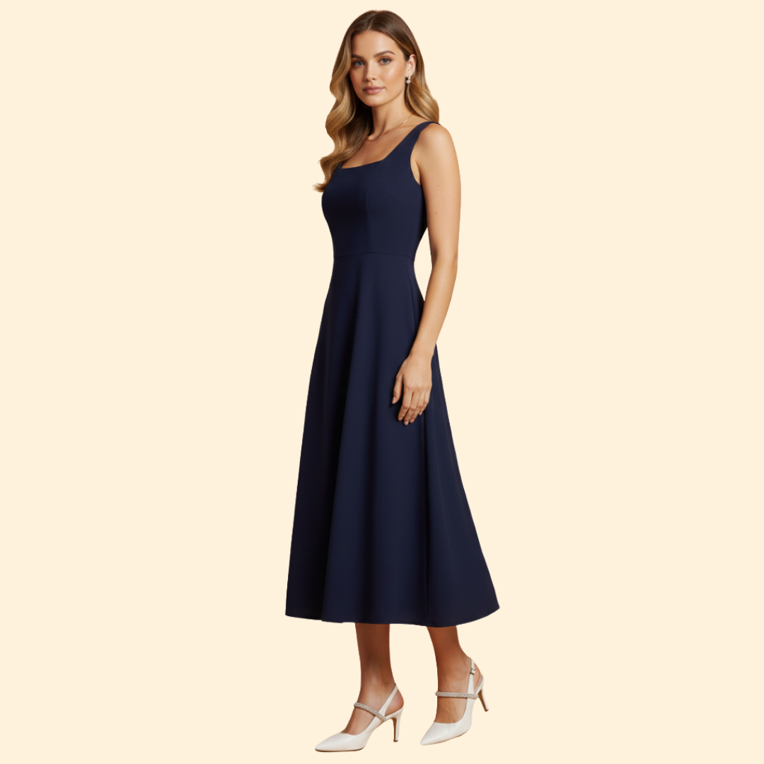 Women's Elegant Sleeveless Midi Dress