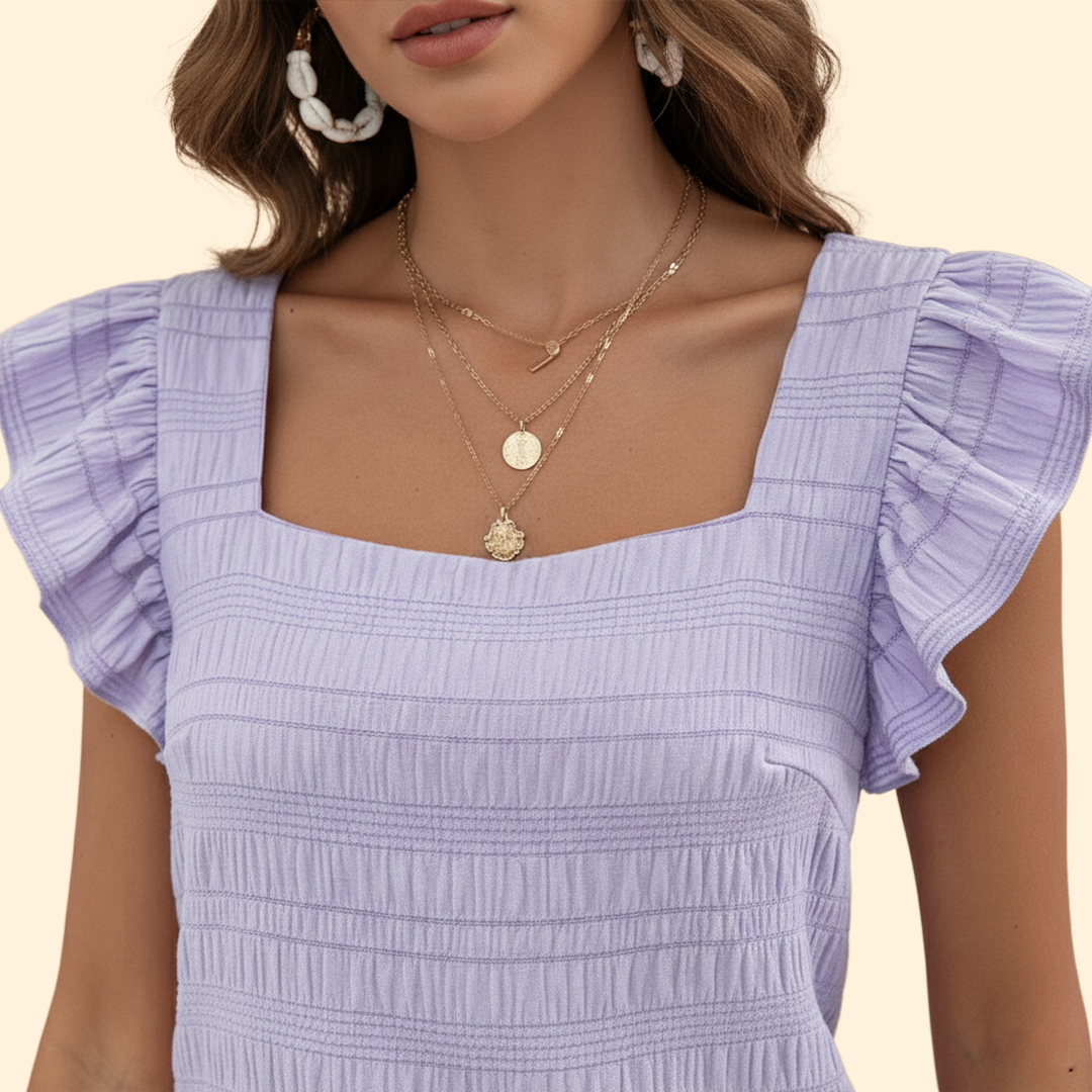 Women's Elegant Square Neck Blouse