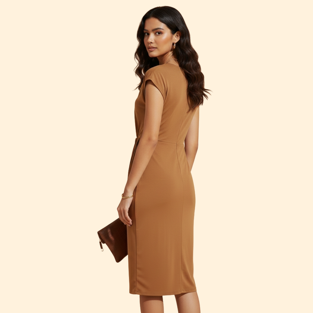 Women's Elegant Waist Draped Dress