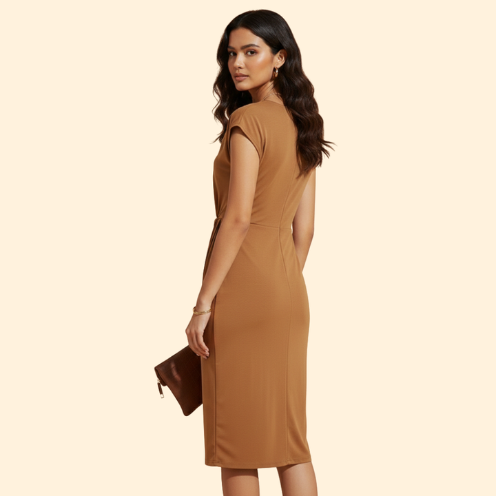 Women's Elegant Waist Draped Dress
